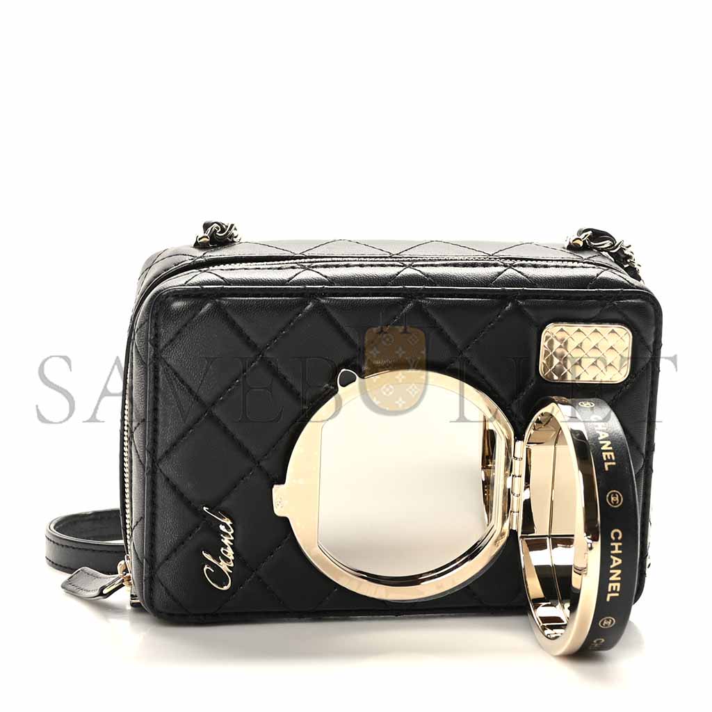 CHANEL MASTER LAMBSKIN QUILTED COCO CLICK BAG BLACK AS4817 (16*11.5*6cm)